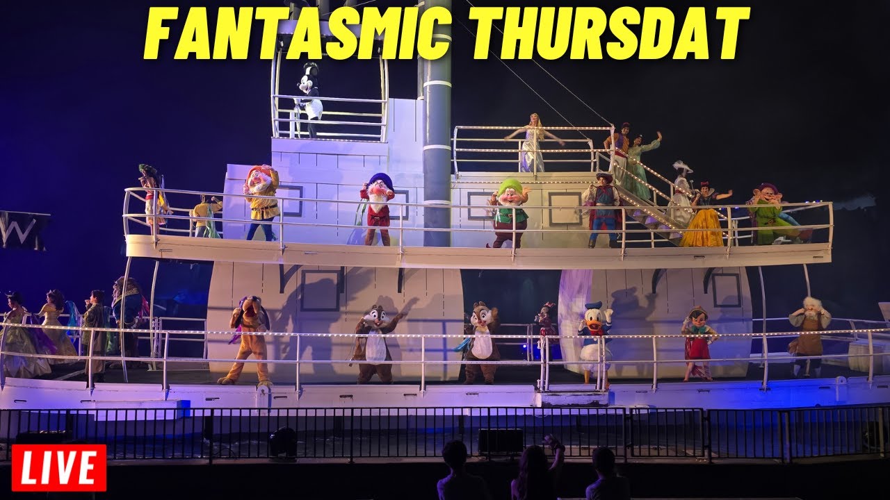 🔴Live: Disney's Hollywood Studios Fantasmic at 8 and 9:30 pm Thursdat Walt Disney World 3/6/2025