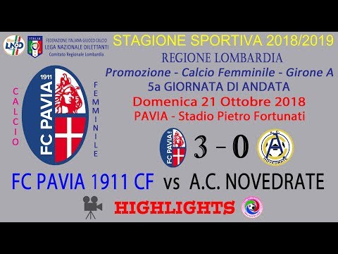 FC PAVIA 1911 CF - stagione 2018/19 - campionato - 05 ANDATA - AC NOVEDRATE