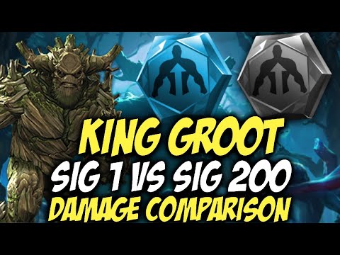 King Groot Sig 1 Vs Sig 200 Utility Comparison | Needs High Signature Level? | Contest Of Champions