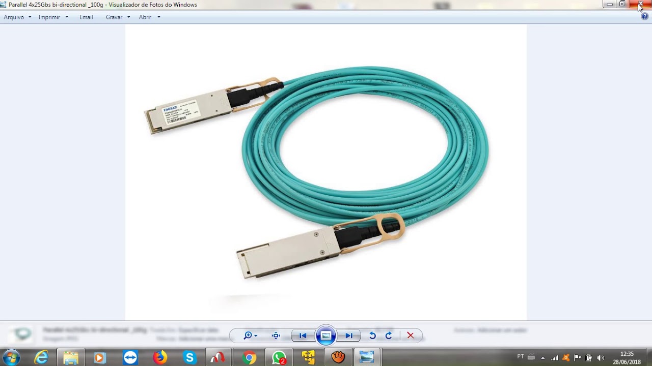 explicação modelos dispositivos gbics  cordões ópticos e fibras