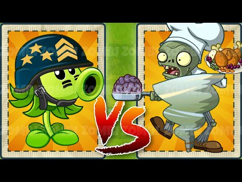 20 Plants With 5 Plant Food VS 20 Thanksgiving Jester Zombie PVZ 2 Who Will Win?