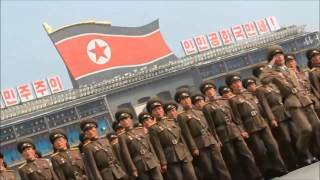 I put Wii shop music with Busta Rhymes over North Koreans marching