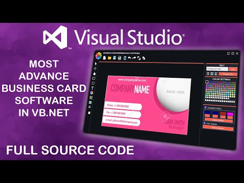 Most Advanced Business Card Software in VB NET Full Source Code