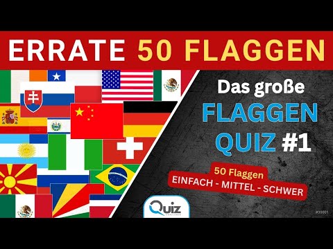 Flaggenquiz #1 🌍 | 50 Länder erraten – leicht bis schwer!