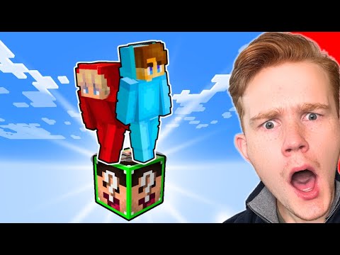 Överlever På ETT DUNO BLOCK I Minecraft!