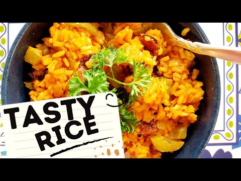 HOW TO COOK RICE WITH BACON TASY AND EASY~SPANISH RICE ~EASY DINNER IDEA