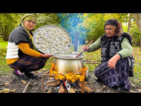 Making Azerbaijani dumplings (DUSHBARA) in a Rural and Sweet Village | Rural Life in the Village.