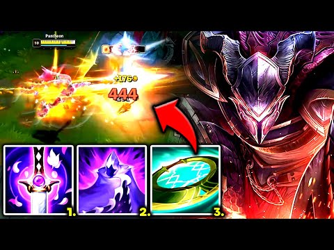 PANTHEON TOP BUT I DEAL 1000+ DAMAGE WITH EVERY SPEAR (AMAZING) - S13 Pantheon TOP Gameplay Guide