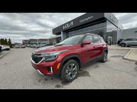2025 Kia Seltos in Red for sale at Clarington Kia in Bowmanville, ON