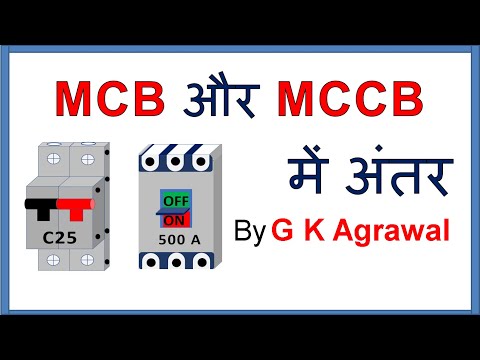 MCB & MCCB circuit breaker difference अंतर - in Hindi Video