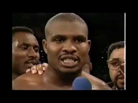 Razor Ruddock & his trainer  Floyd Patterson  interviewed by Ferdie Pacheco after the Phil Jackson