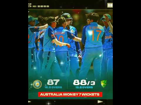 IND-W vs AUS-W T20 WORLD CUP || U19 WORLD CUP || #INDvsAUS #u19worldcup #womenscricket #shorts