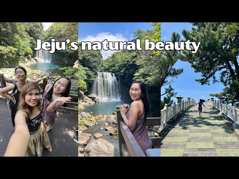 Jeju Vlog 🍊 Cataratas de Cheonjeyeon, churrasco de porco preto de Jeju, dia de praia de Jungmun