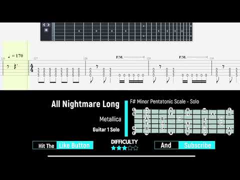 Metallica - All Nightmare Long - Guitar 1 Solo - Guitartabs23