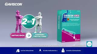 Gaviscon antiácido, protección 2en1 anuncio