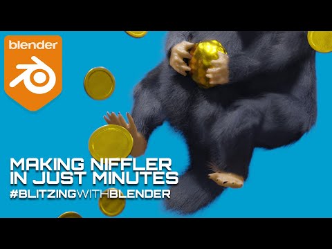 Making a Niffler in just a few minutes -#blitzingwithblender #fantasticbeasts