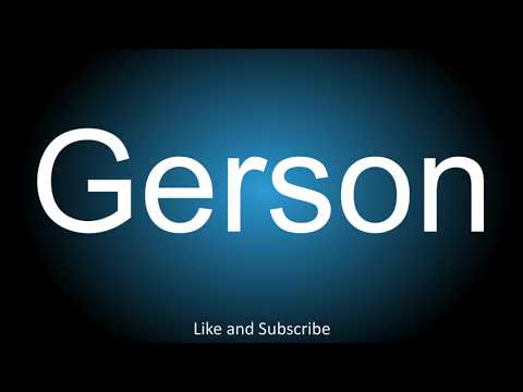 How to correctly pronounce in German - Gerson.