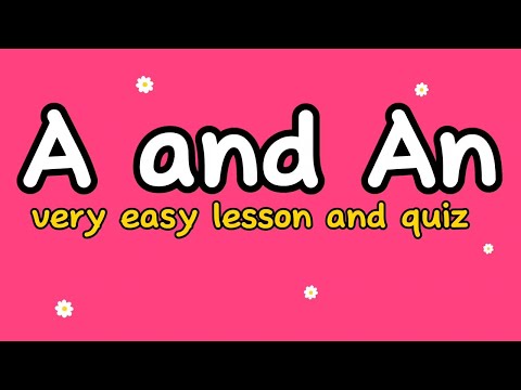 A and AN |  GRAMMAR | Easy Lesson for Children | Jolly English