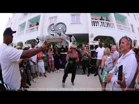 The wonderful Barbara Tucker at Groove Odyssey in Ibiza 2018