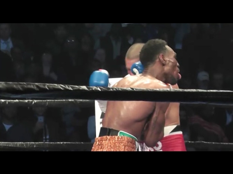 ROBERT EASTER STICKS TONGUE OUT WHILE BATTERING LUIS CRUZ BEFORE VICIOUS KNOCKDOWN