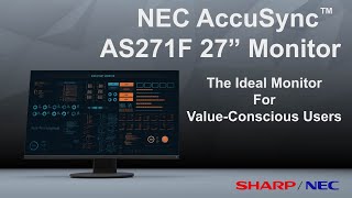 Video 0 of Product NEC AccuSync AS271F 27" FHD Monitor (2021)