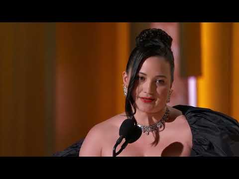 Lily Gladstone wins the Golden Globe Award for Best Actress in a Drama in Killers of the Flower Moon
