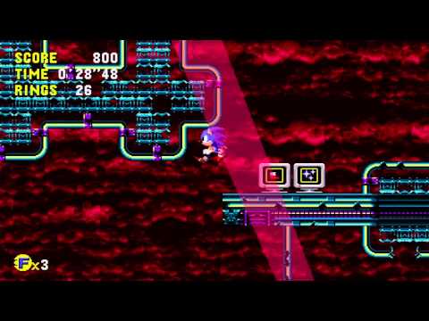 Sonic CD (XBLA) - Stardust Speedway: Zone 2: Bad Future Playthrough (Sonic) [Original Spin Dash]