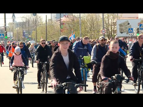 Велосипедисты Гомеля открыли сезон видео