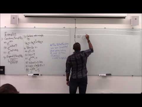 Math 1203-R04 Lecture 2 - More on Exponentials and Logarithms--Examples