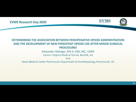 Thumbnail image of video presentation for Determining the association between perioperative opioid administration And the development of new persistent opioid use after minor surgical procedures
