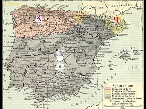 The Realms of Iberia from 900 A.D. to 950 A.D.