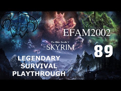 Skyrim Livestream!! Legendary Difficulty / Survival Mode Ep. 89: The Unbroken Road to 100% Part 1