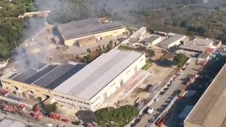 Palo del Colle, incendio nell'azienda Gm service