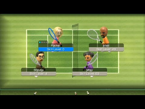 Wii Sports - Tennis (A.I. Teammate Skill Level 0 - Champion)