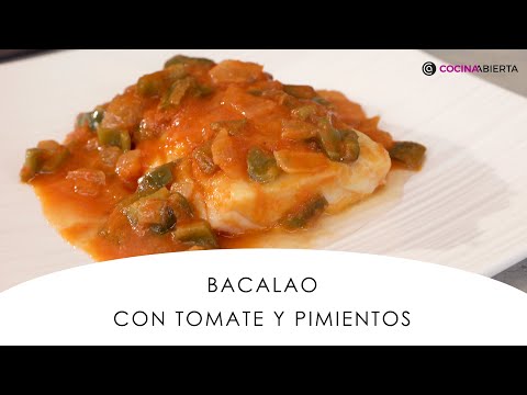 BACALAO con TOMATE y PIMIENTOS 🐟🍅 Receta tradicional y muy fácil 👩🏼🍳 Cocina Abierta