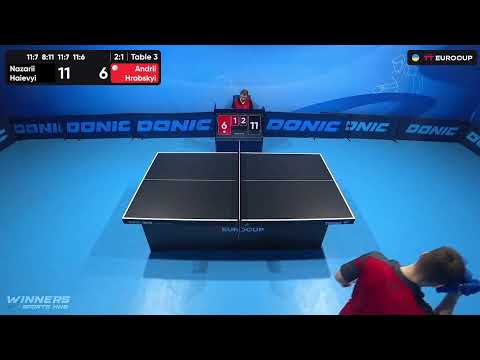 12:00 Nazarii Haievyi - Andrii Hrabskyi 10.10.2023 TT Euro.Cup Ukraine Master. TABLE 3