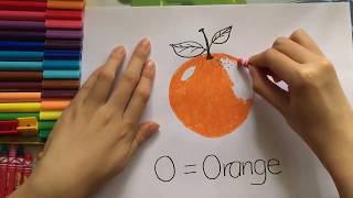 Learn Alphabets with Cute Pictures for kids easily: O-Orange Fruit (Rodeo show).