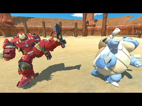 NEW UNIT | BLASTOISE VS HULK BUSTER - Animal Revolt Battle Simulator