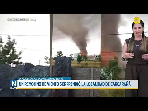 Un remolino de viento sorprendió a la localidad de Carcarañá │N20:30│ 11-12-25