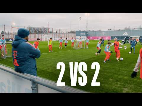 Coach Kompany 𝐩𝐮𝐬𝐡𝐞𝐬 the squad in 2 vs 2 drills | FC Bayern Training
