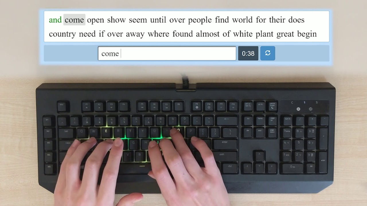 71wpm typing speed test
