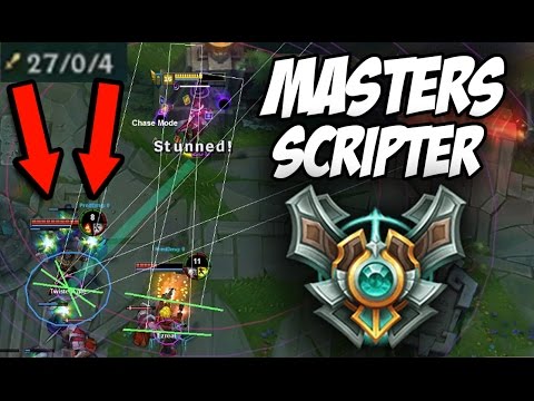MASTERS SCRIPTER vs. FIVE BRONZE PLAYERS (INSANE GAME) 27/0/4  - League of Legends