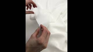 8058-16 Искусственный креп-шёлк цвет Белый 120 гр/м2, 150 см на YouTube