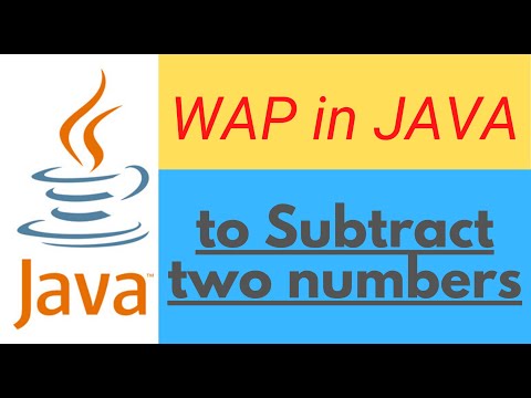 Java Program To Subtract Two Numbersuser Sideprogrammer Side