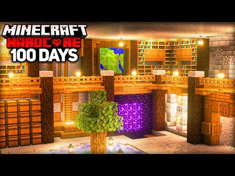 I Survived 100 Days Building the ULTIMATE Underground Base in Minecraft Hardcore
