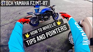 How to Wheelie STOCK Yamaha FZ07 / MT07