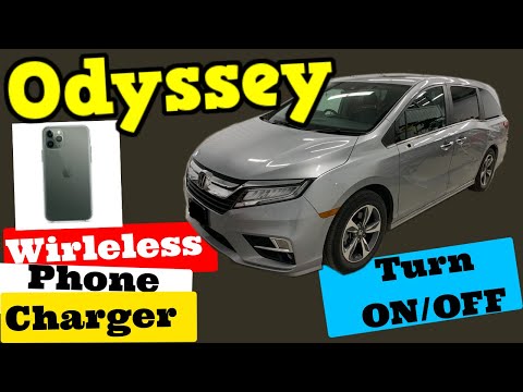 Honda Odyssey -- How to Turn On or Off the Wireless Phone Charger 2018 2019 2020 2021 2022 2023