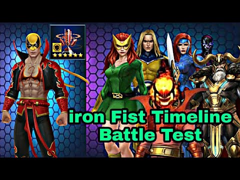 Iron Fist Timeline Battle Test With Obelisk - Marvel Future Fight