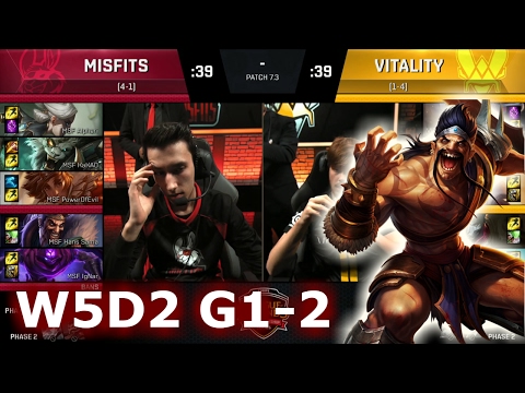 Vitality vs Misfits | Game 2 S7 EU LCS Spring 2017 Week 5 Day 2 | VIT vs MSF G2 W5D2