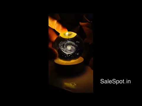 LED Night Light, Galaxy Crystal Ball Lamp